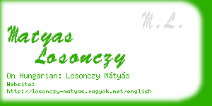 matyas losonczy business card