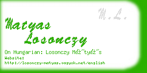 matyas losonczy business card